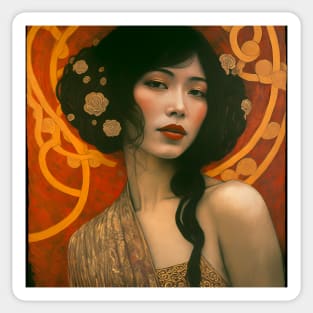 Art Deco Style Woman Sticker